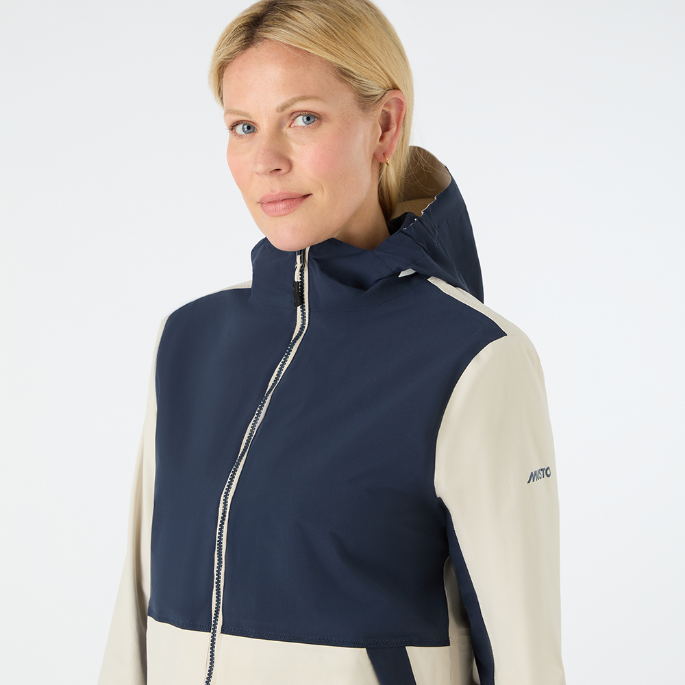 Musto Women's Marina Rain Jacket - Pumice / Navy