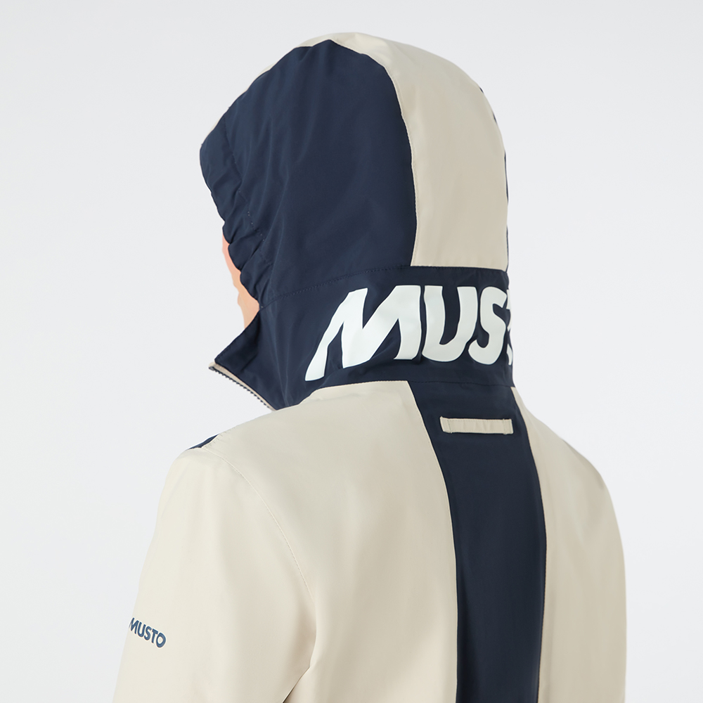 Musto Women's Marina Rain Jacket - Pumice / Navy