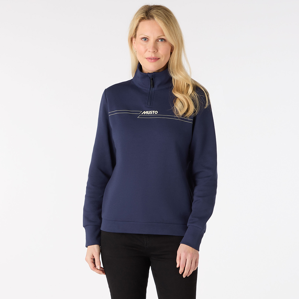Musto Women's Signature 1/4 Zip Sweat - Maritime Blue