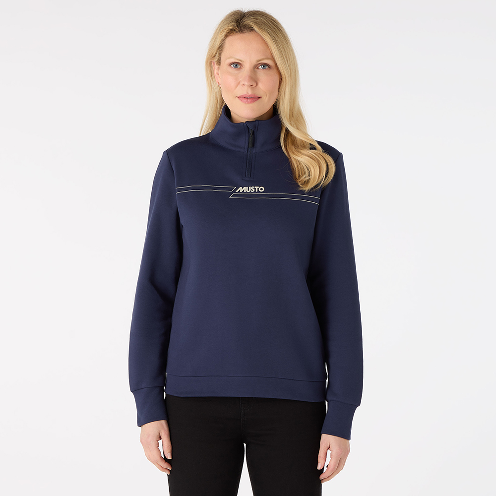 Musto Women's Signature 1/4 Zip Sweat - Maritime Blue