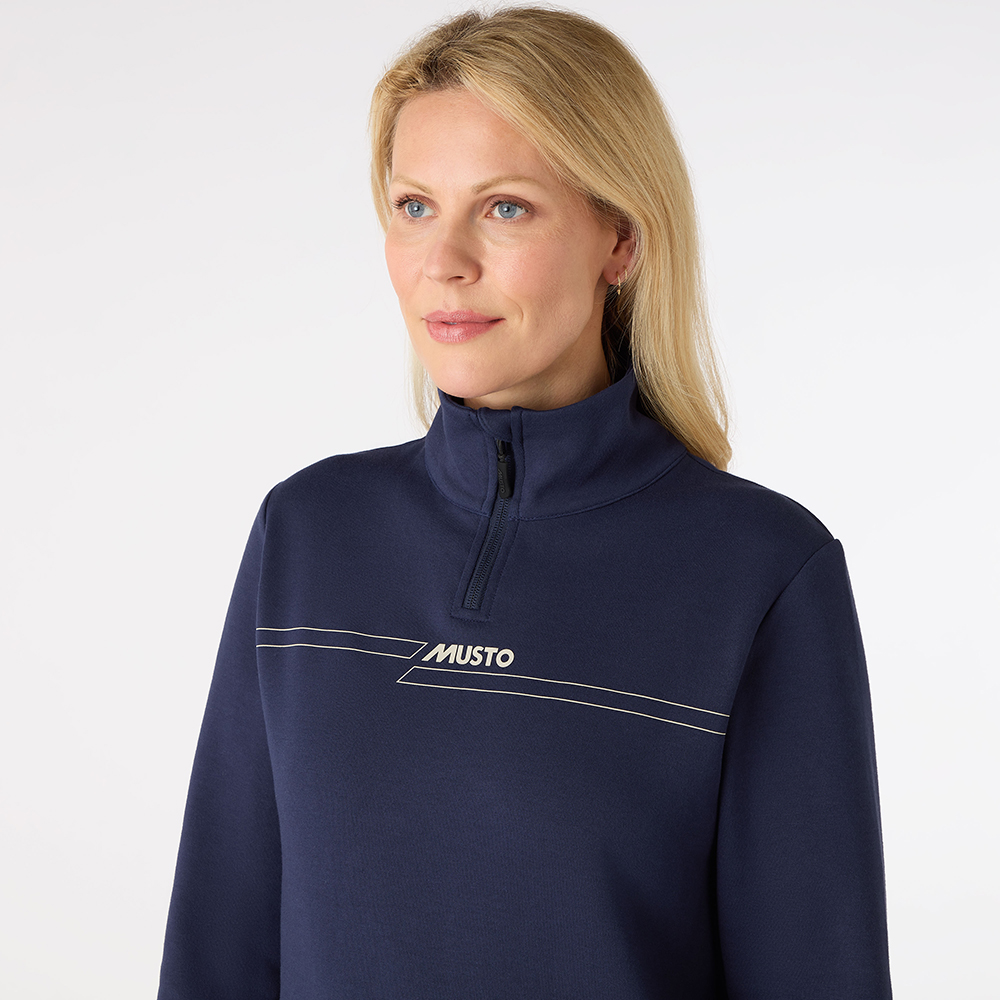 Musto Women's Signature 1/4 Zip Sweat - Maritime Blue