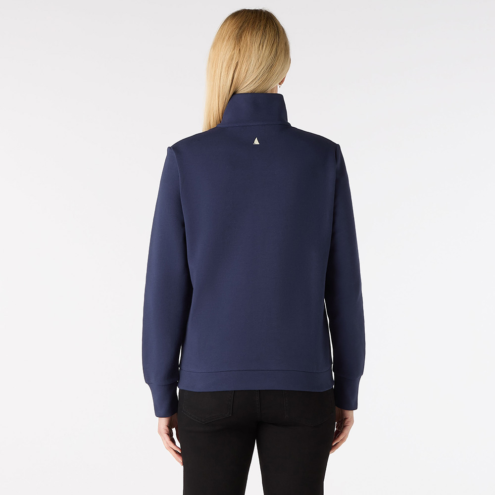 Musto Women's Signature 1/4 Zip Sweat - Maritime Blue