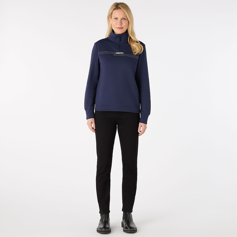 Musto Women's Signature 1/4 Zip Sweat - Maritime Blue