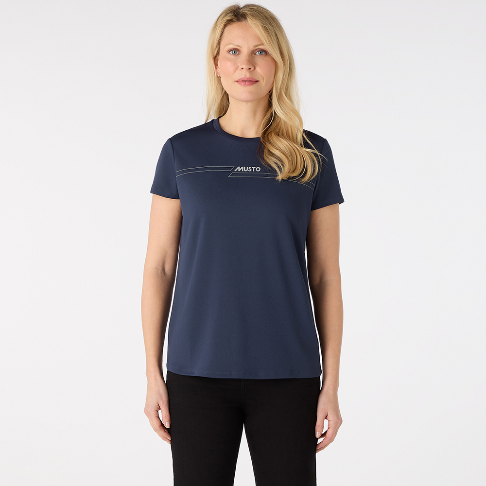 Musto Women's Signature Short Sleeve Tee - Maritime Blue