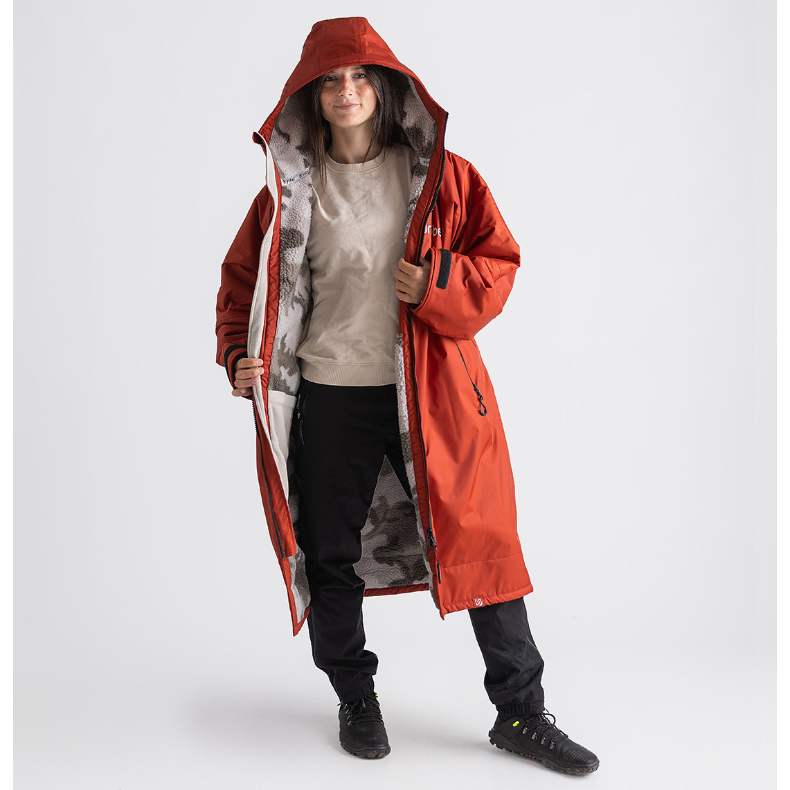 Dryrobe Advance Longsleeve Changing Robe - Burnt Orange - Burnt Orange