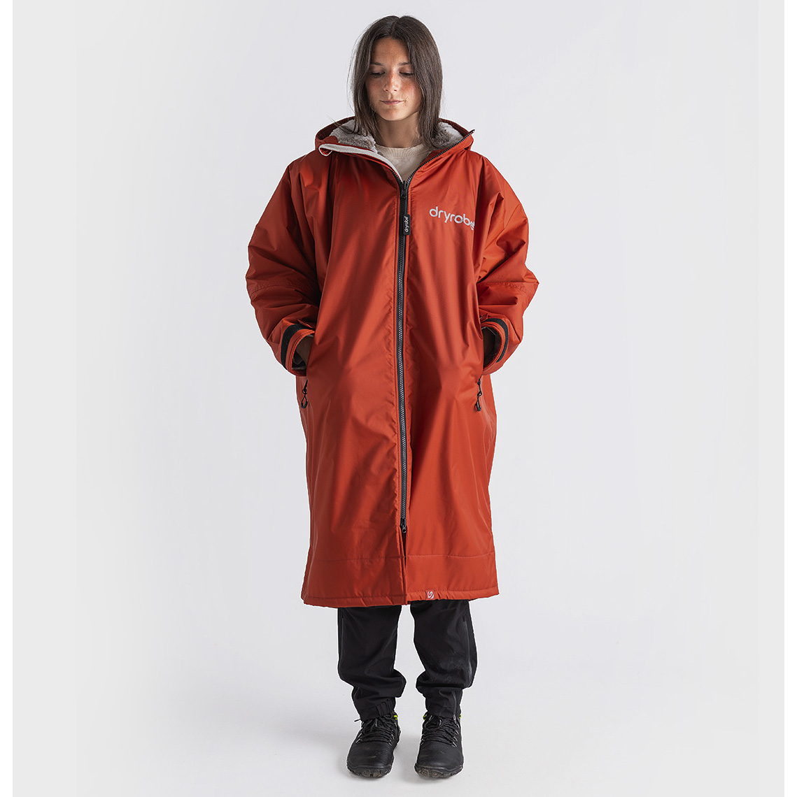 Dryrobe Advance Longsleeve Changing Robe - Burnt Orange - Burnt Orange