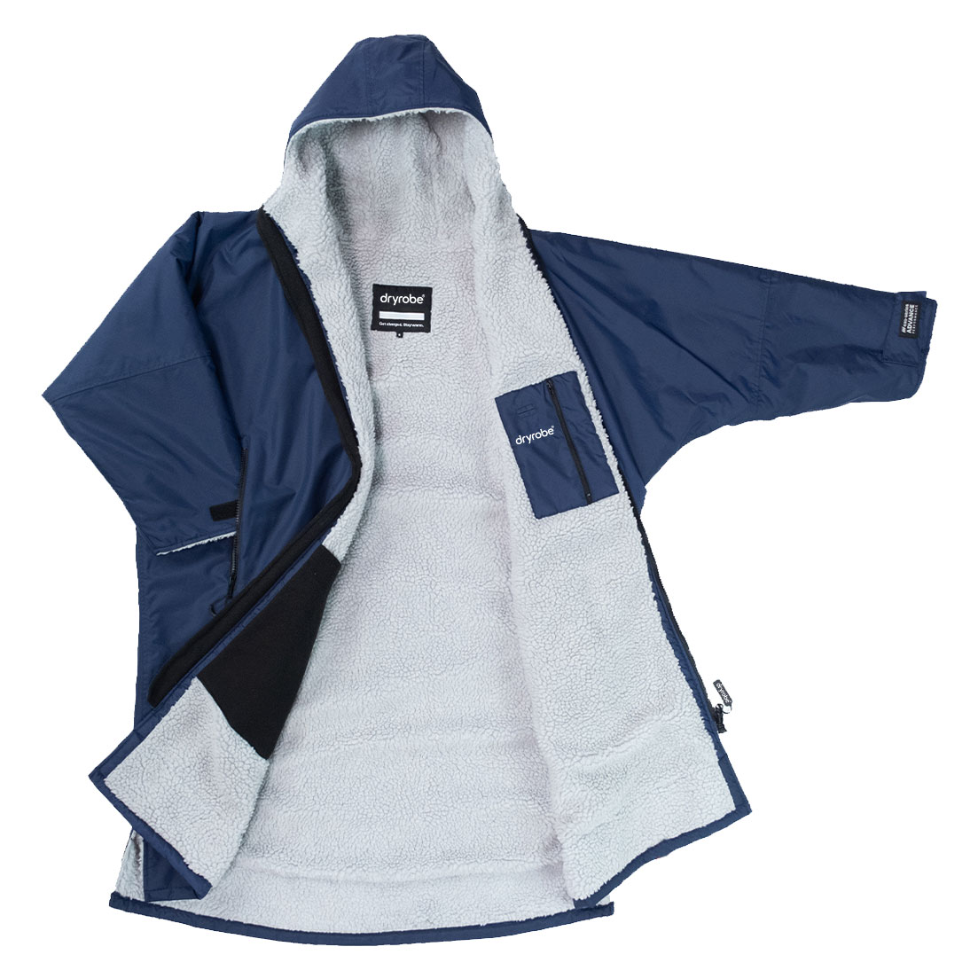 Dryrobe Advance Longsleeve Changing Robe - Navy / Grey - Navy / Grey