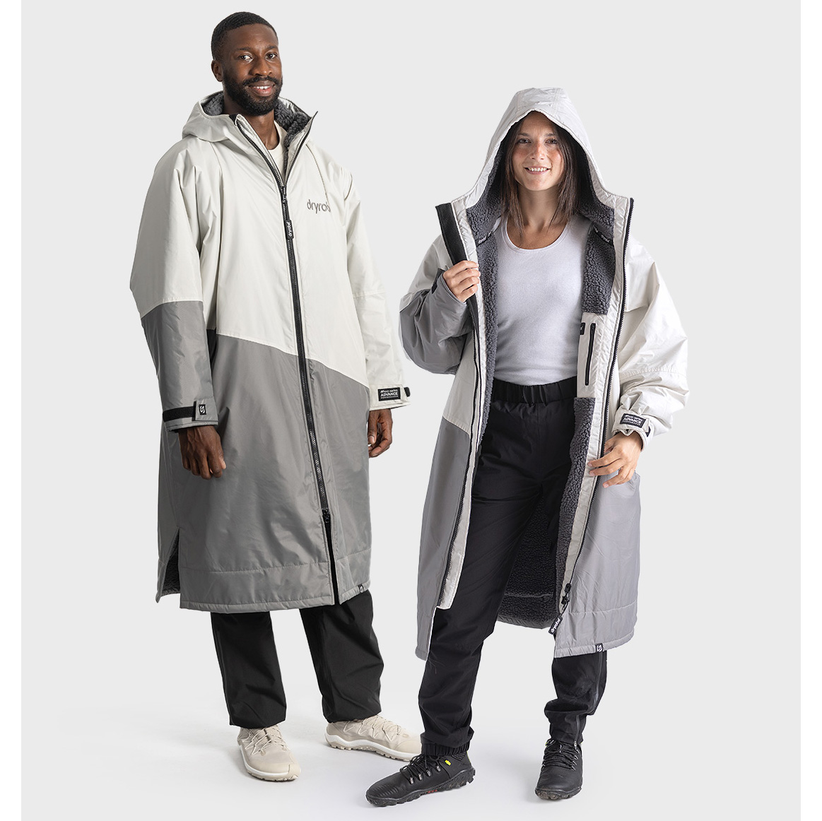 Dryrobe Advance Longsleeve Changing Robe - Stone - Stone