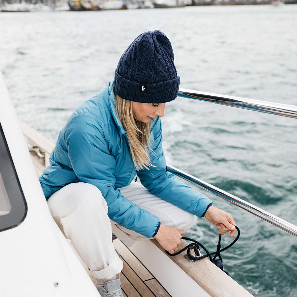 Gill Cable Knit Beanie - Night Sky