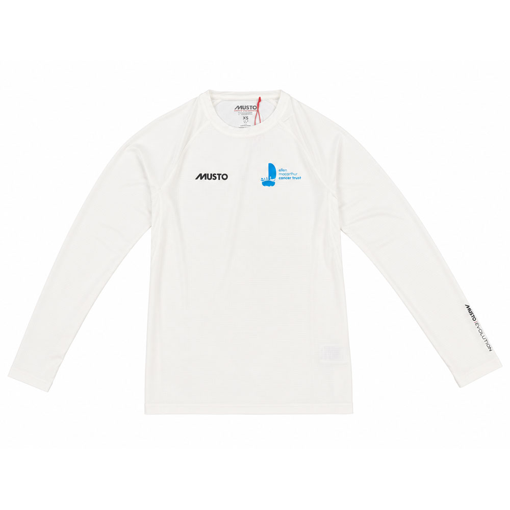 Musto EMCT Comp Sunblock Long Sleeve Tee - Size XS - White