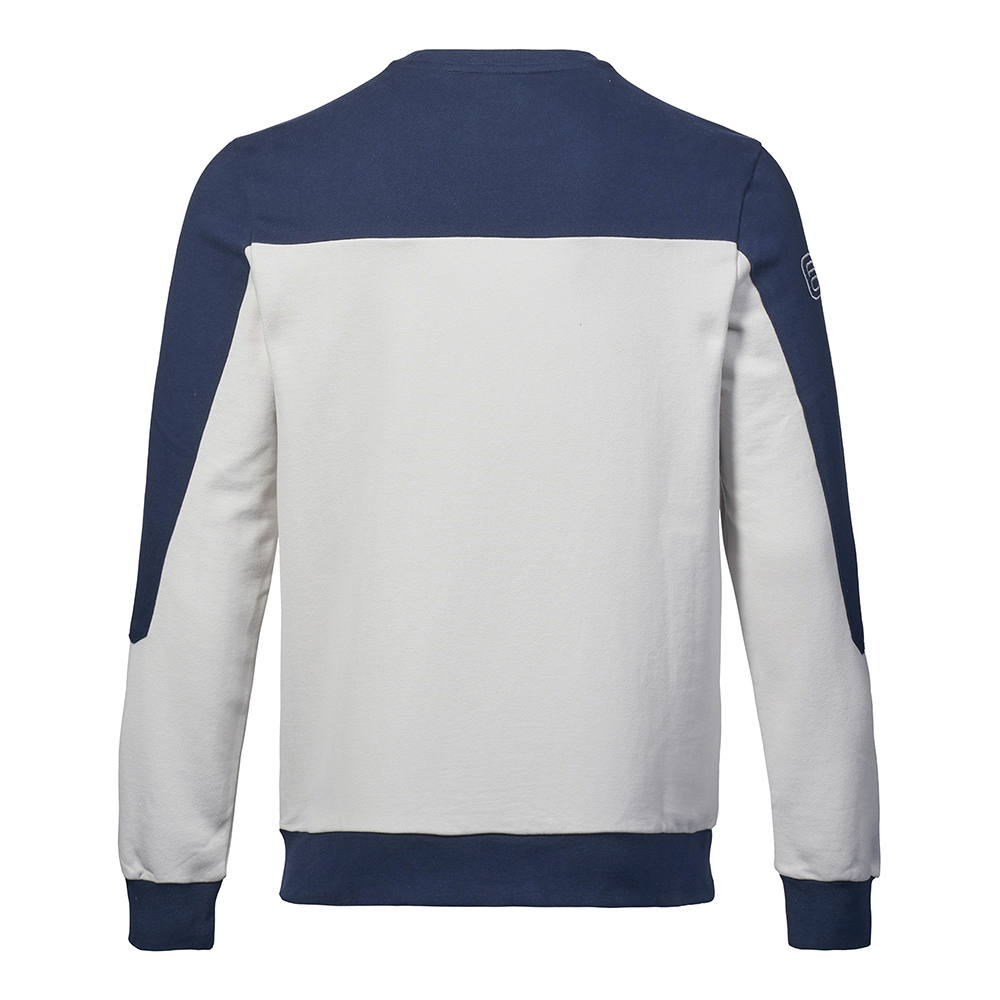 Musto Men's 64 Crew Neck Sweat - Platinum / Navy
