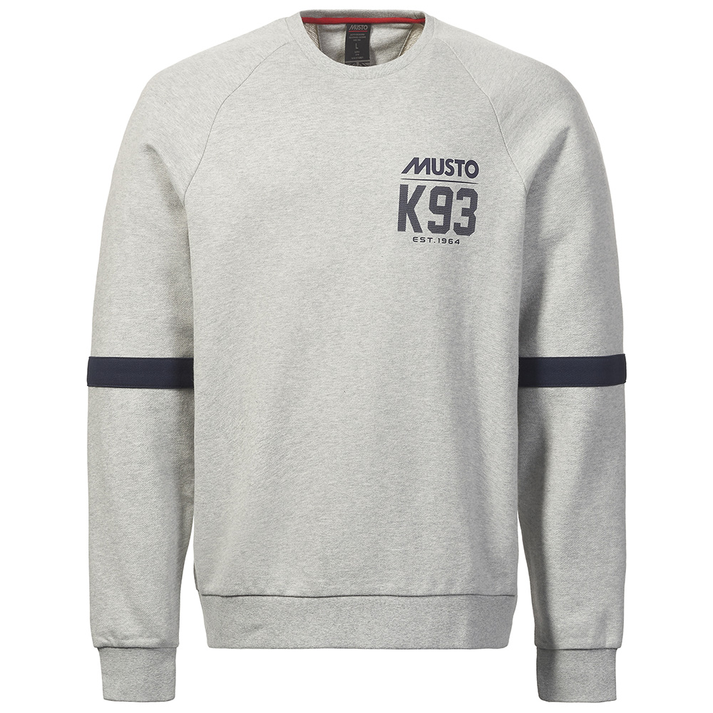 Musto Men's Marina Crew Sweat - Size Small - Grey Melange