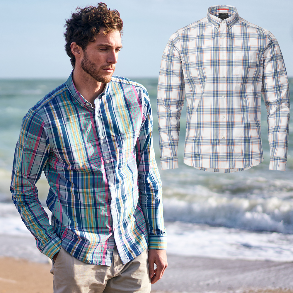 Musto Men's Marina Plaid Long Sleeve Shirt - Image