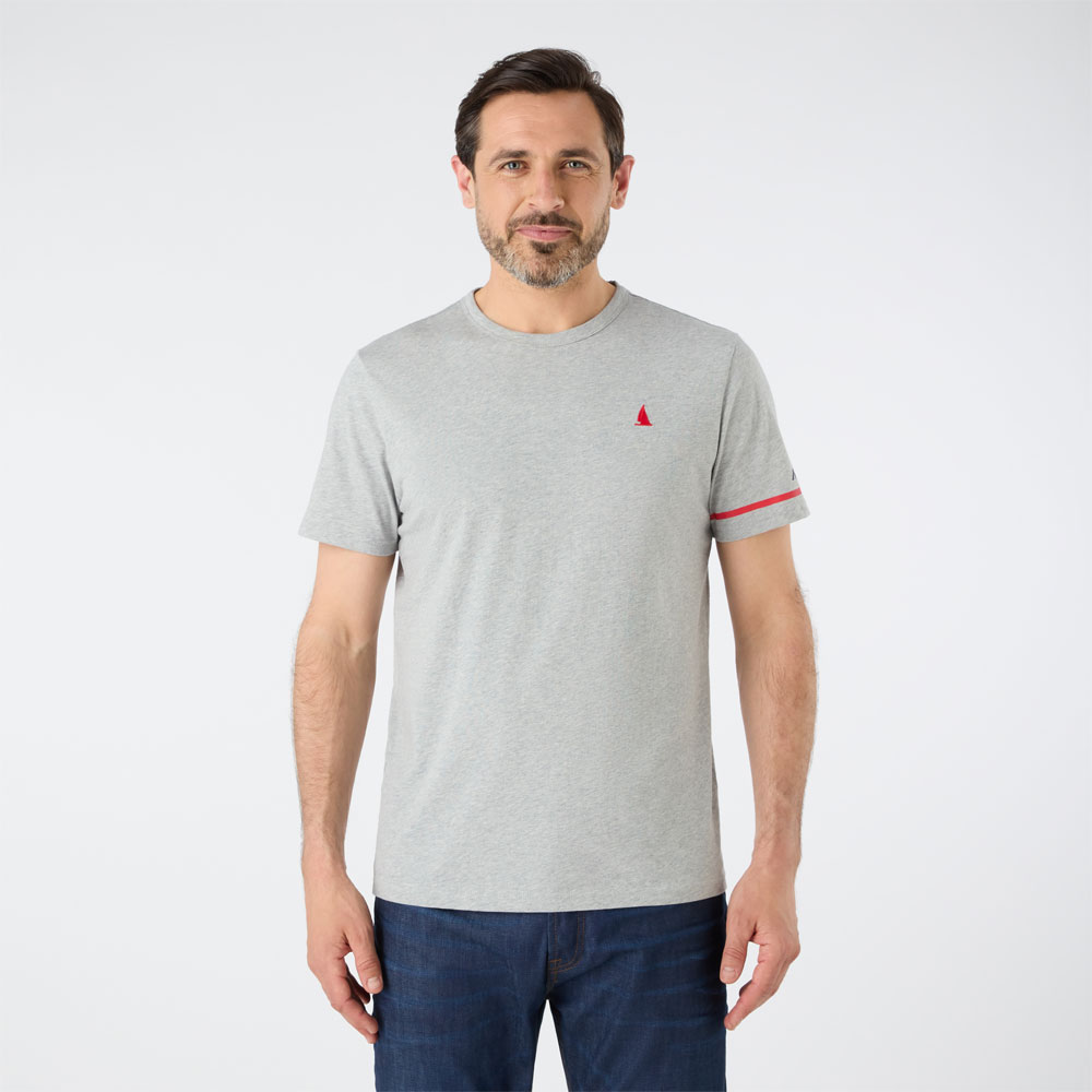 Musto Red Yacht Short Sleeve Tee - Grey Melange