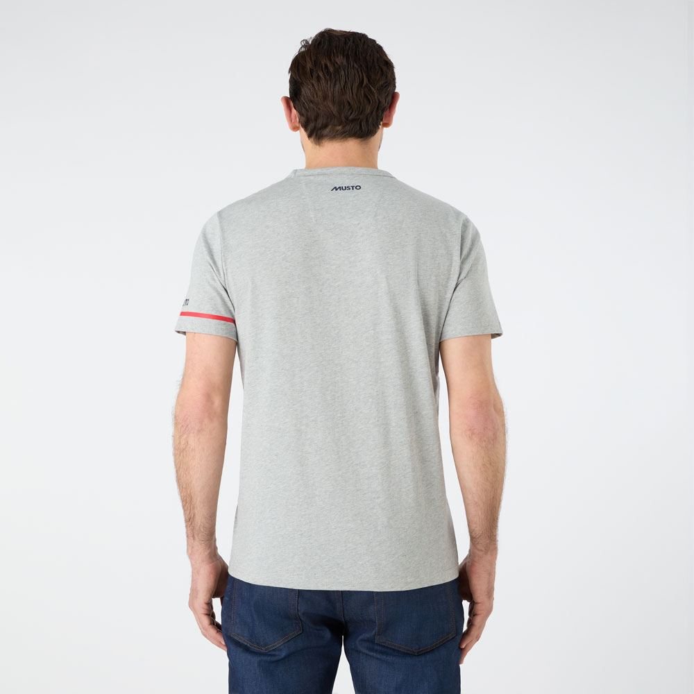 Musto Red Yacht Short Sleeve Tee - Grey Melange