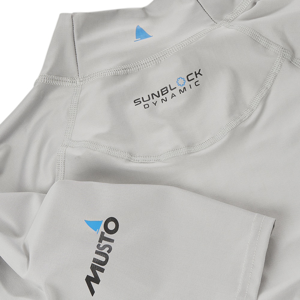 Musto Sunblock Dynamic Short Sleeve Top - Light Grey
