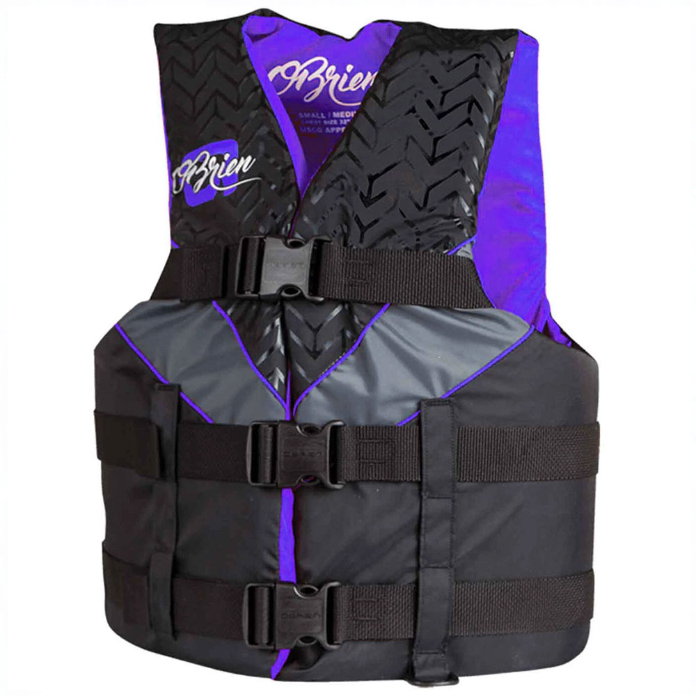 O'Brien 3-Buckle Buoyancy Aid for Women - Black / Purple