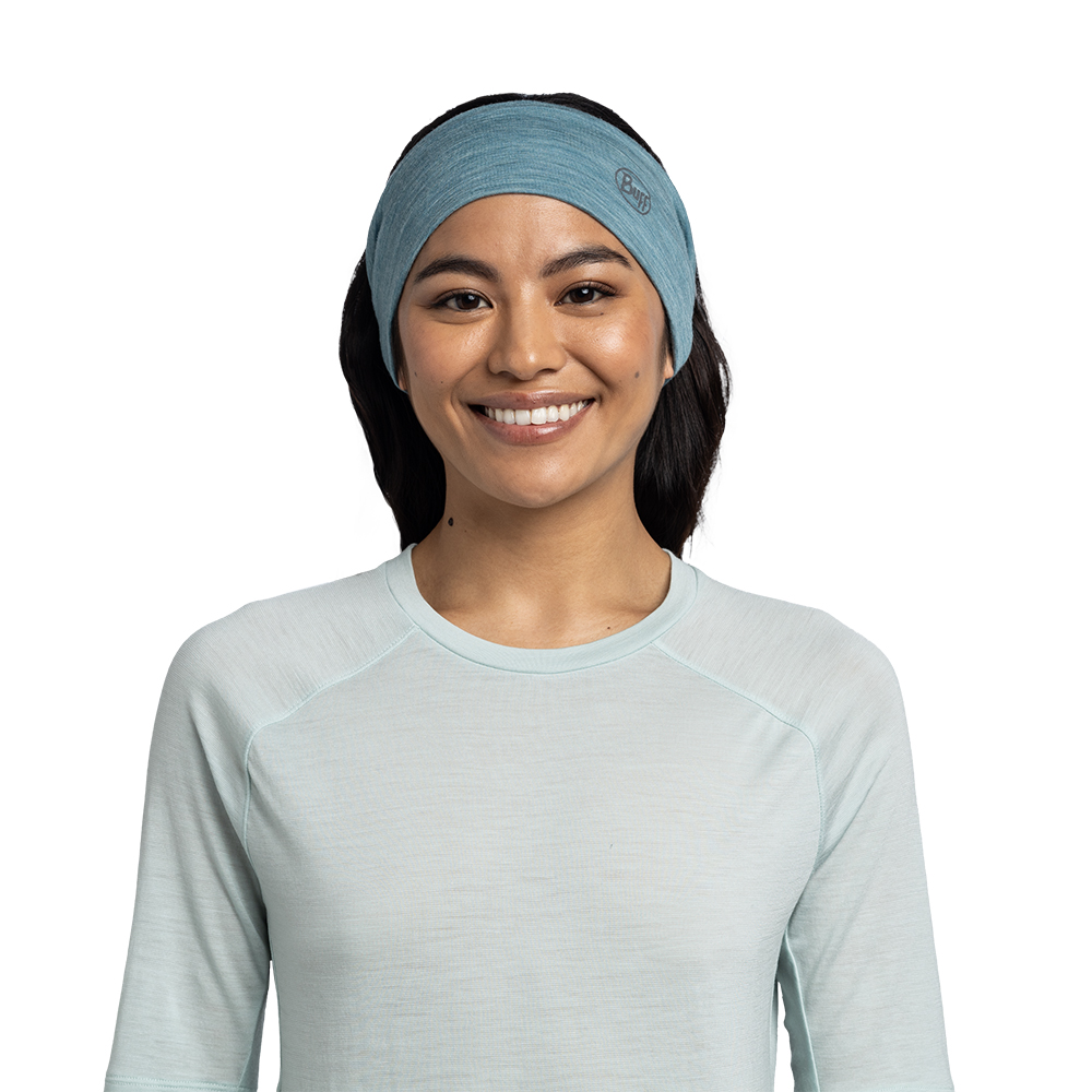 Buff Lightweight Merino Wool Headband - Solid Pool - Image