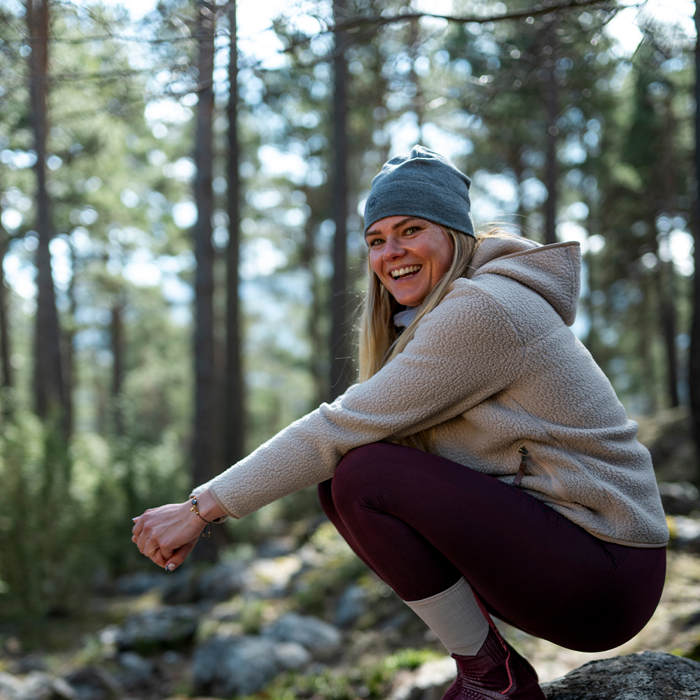 Buff Merino Midweight Beanie - Melange Tempest