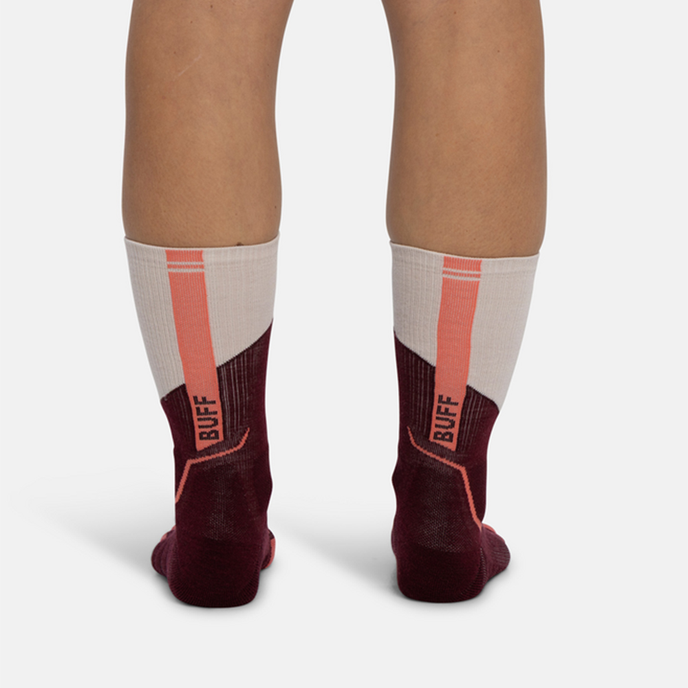 Buff Merino Midweight Crew Sock - Wine - Image