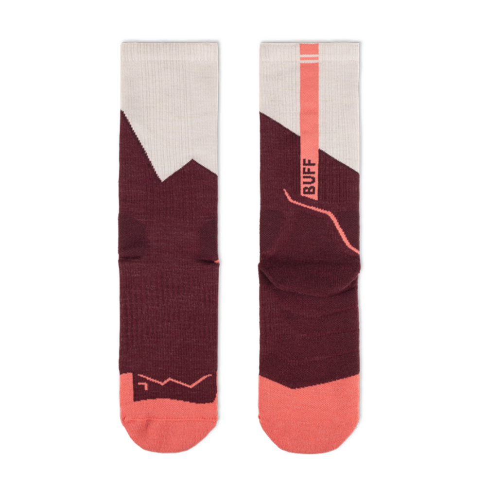Buff Merino Midweight Crew Sock - Wine - Image