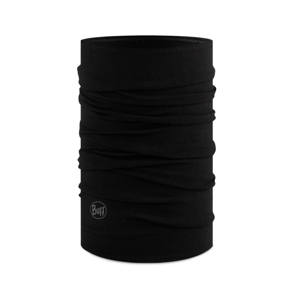 Buff Merino Midweight Neckwear - Solid Black - Image