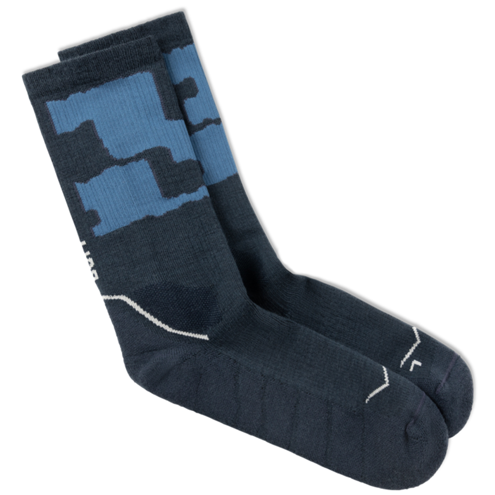 Buff MW Merino Wool Crew Socks - Night Blue - Image