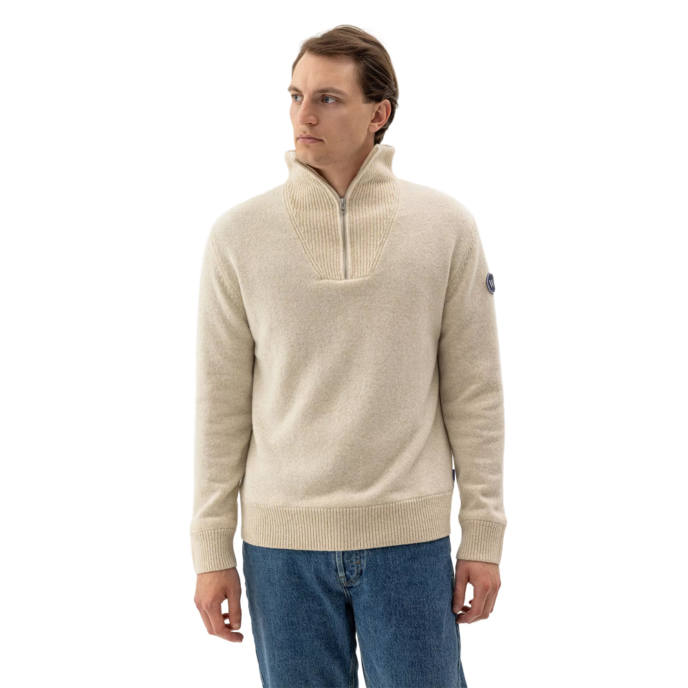 Holebrook Bosse T-Neck Windproof Jumper - Creme