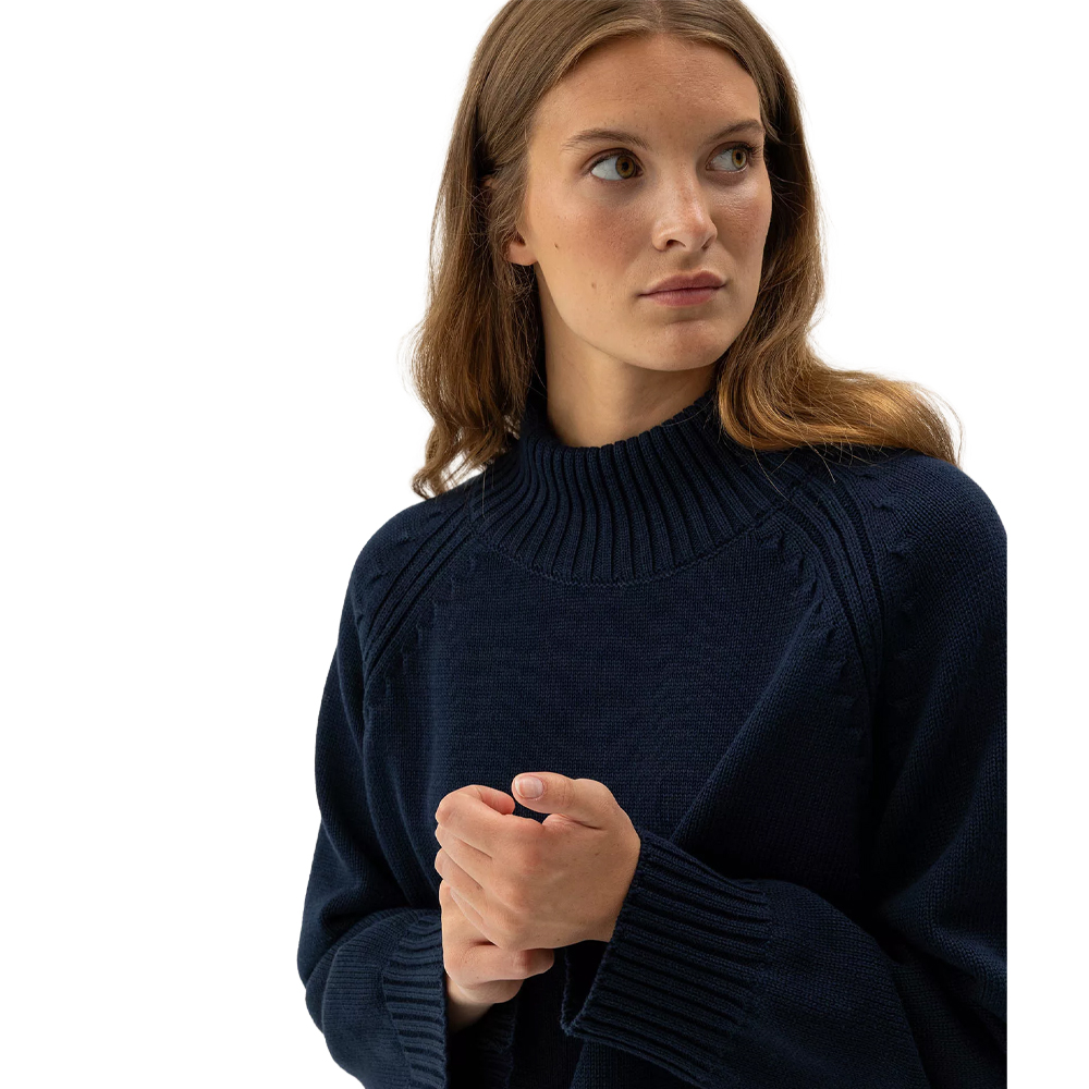 Holebrook Gerda Turtle Windproof Jumper for Women - Navy