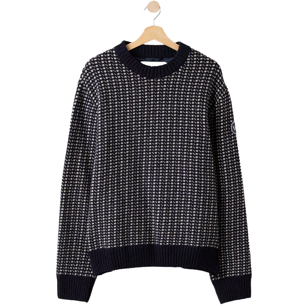 Holebrook Hilmer Crew Windproof Jumper - Navy/Sand