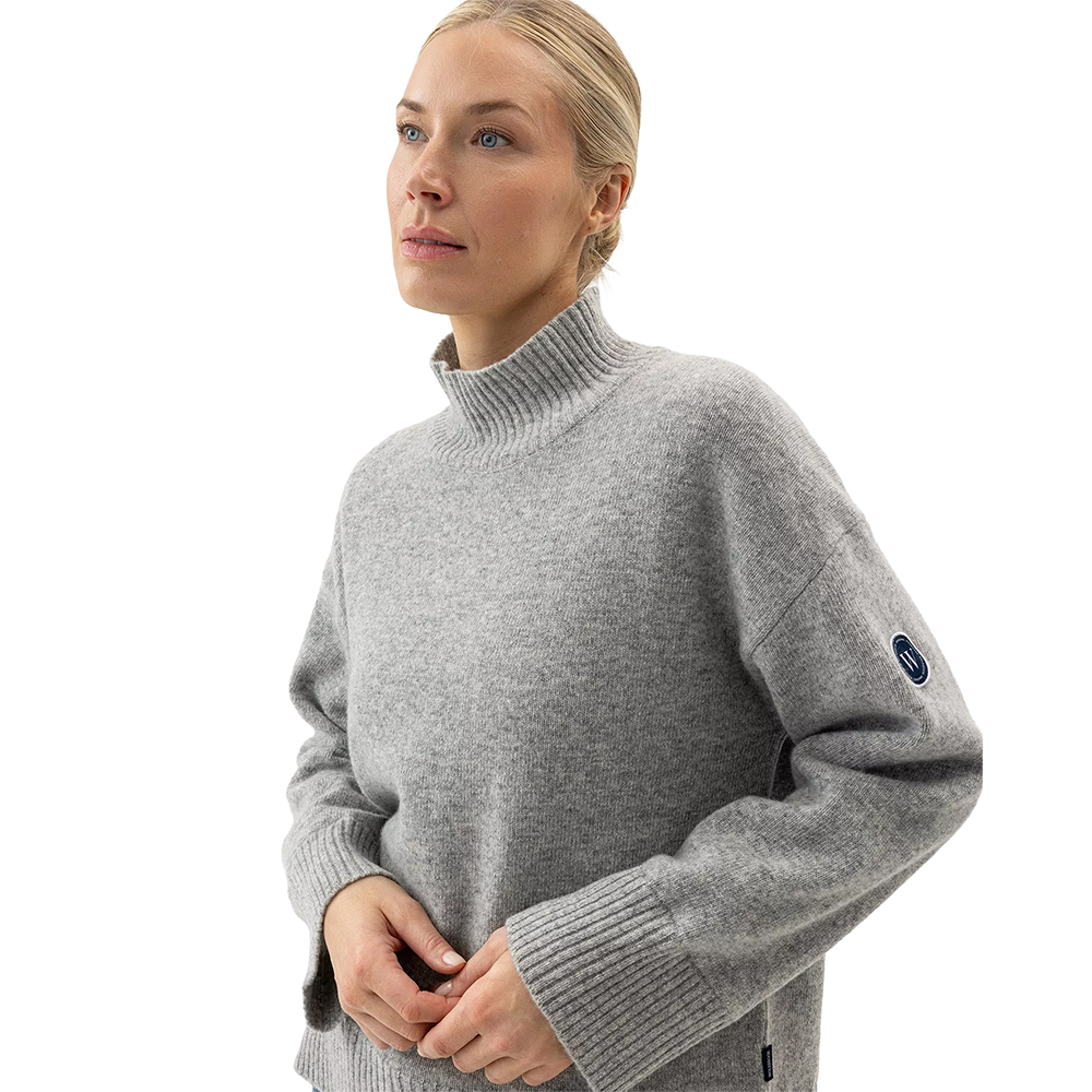 Holebrook Margot Turtle Windproof Jumper for Women - Grey Mel