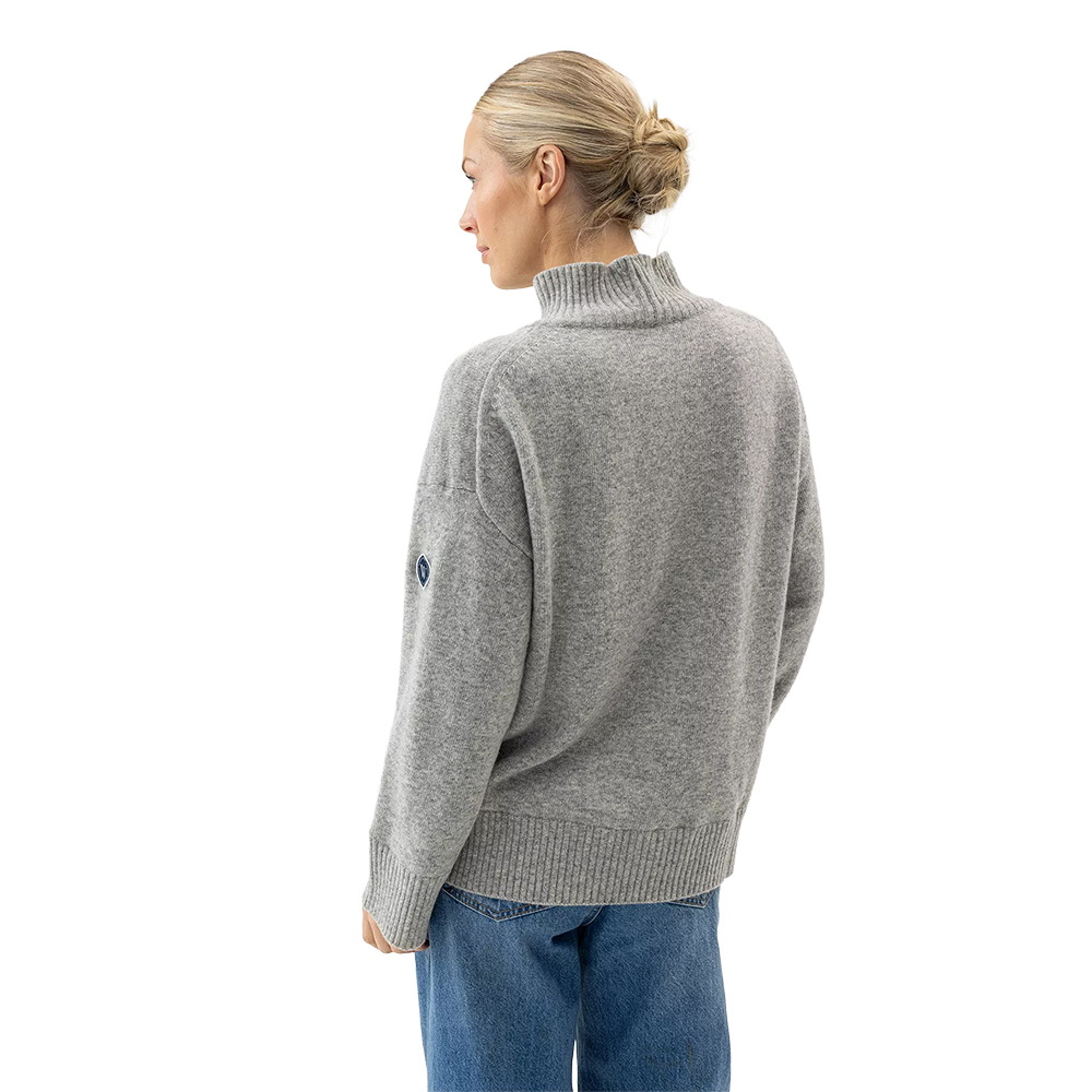 Holebrook Margot Turtle Windproof Jumper for Women - Grey Mel