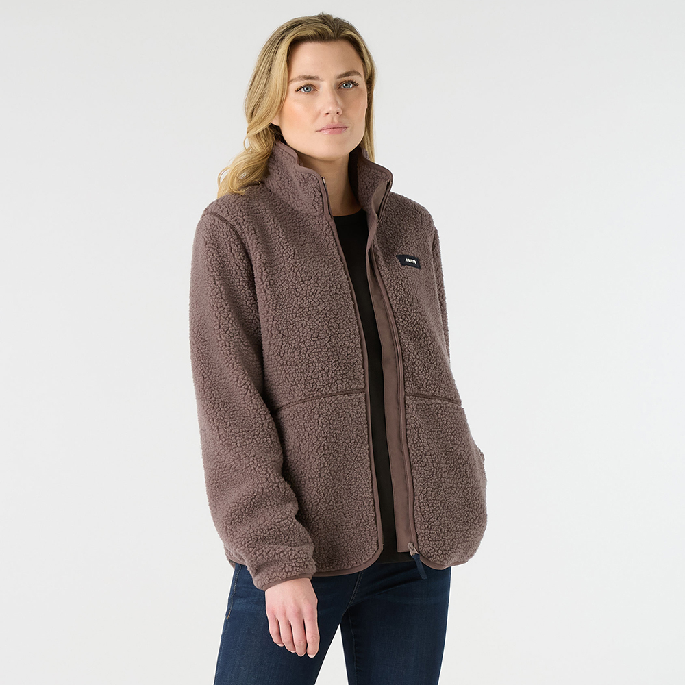 Musto Cove Deep Pile Fleece Jacket for Women - Plum Truffle