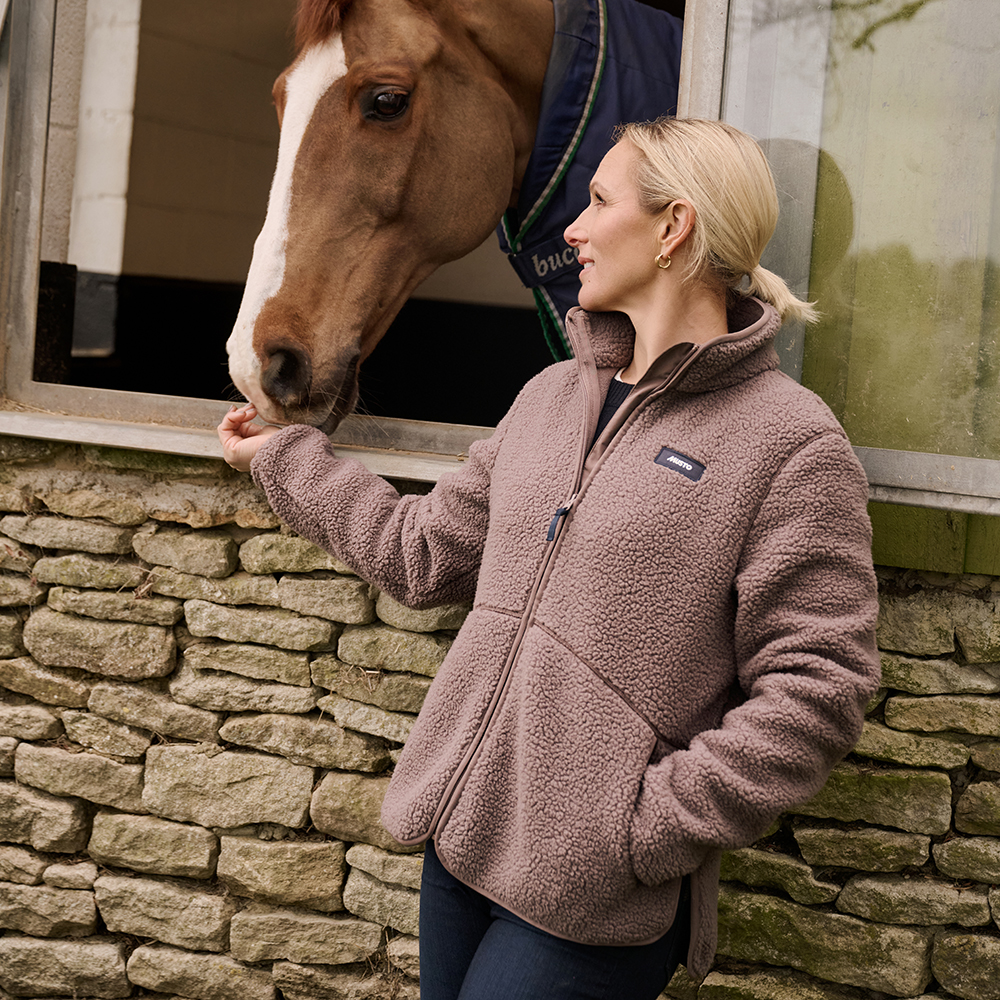 Musto Cove Deep Pile Fleece Jacket for Women - Plum Truffle