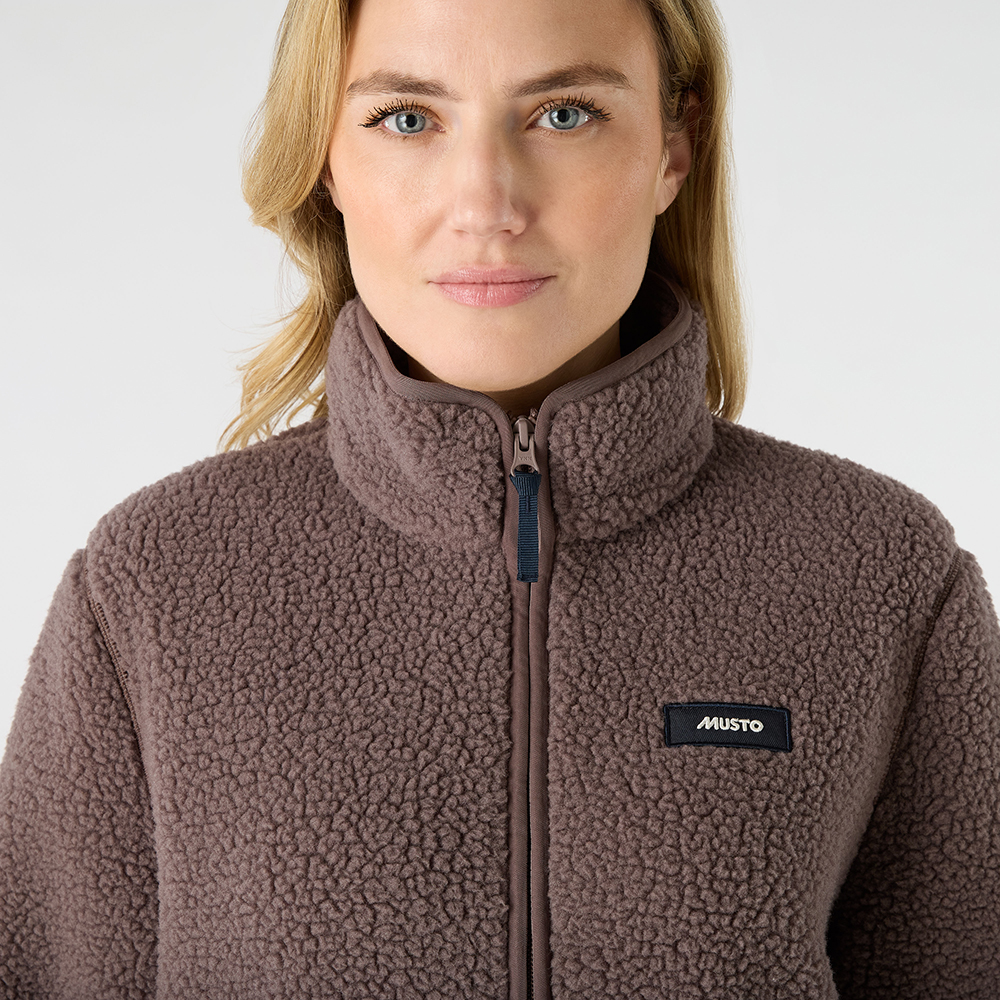 Musto Cove Deep Pile Fleece Jacket for Women - Plum Truffle