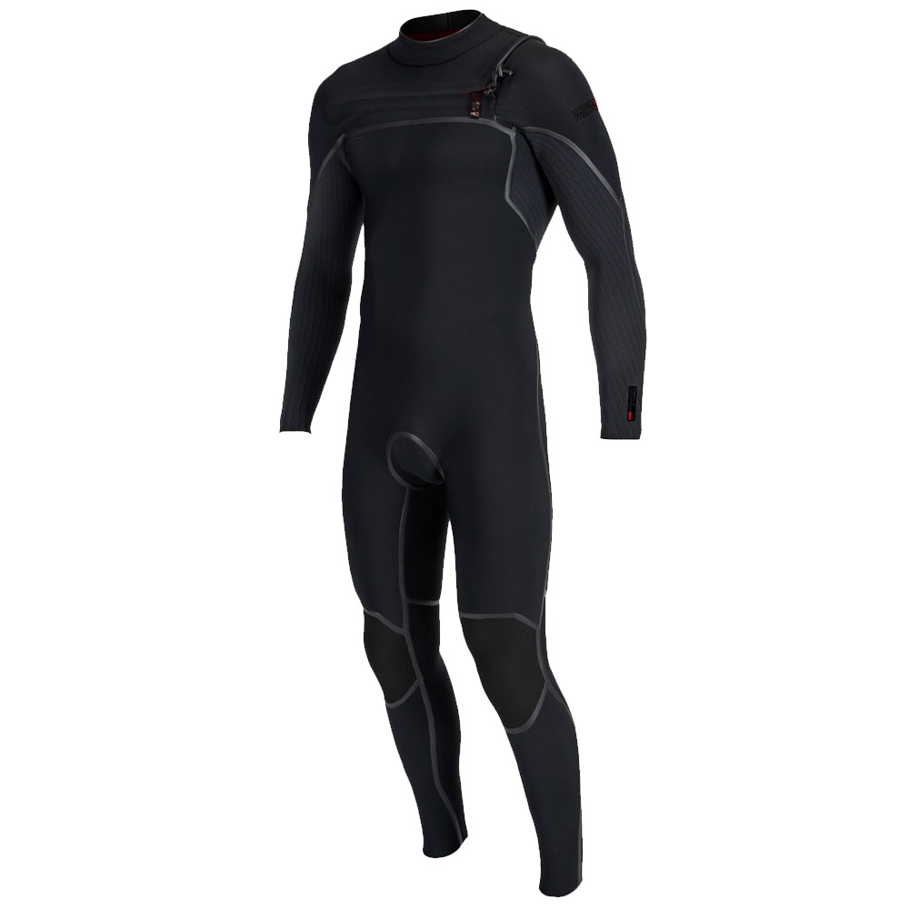 O'Neill Hyperfreak Fire 5/4mm+ Chest Zip Fullsuit - Black/Black