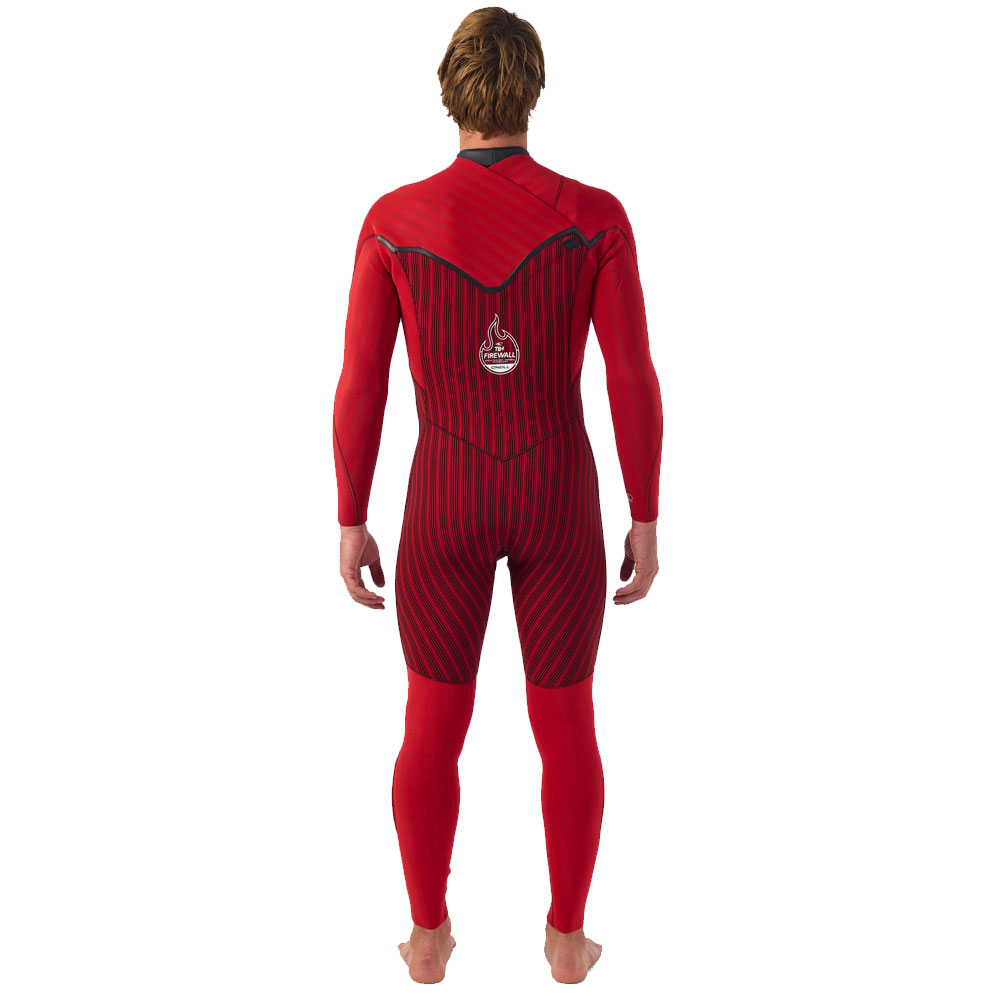 O'Neill Hyperfreak Fire 5/4mm+ Chest Zip Fullsuit - Black/Black