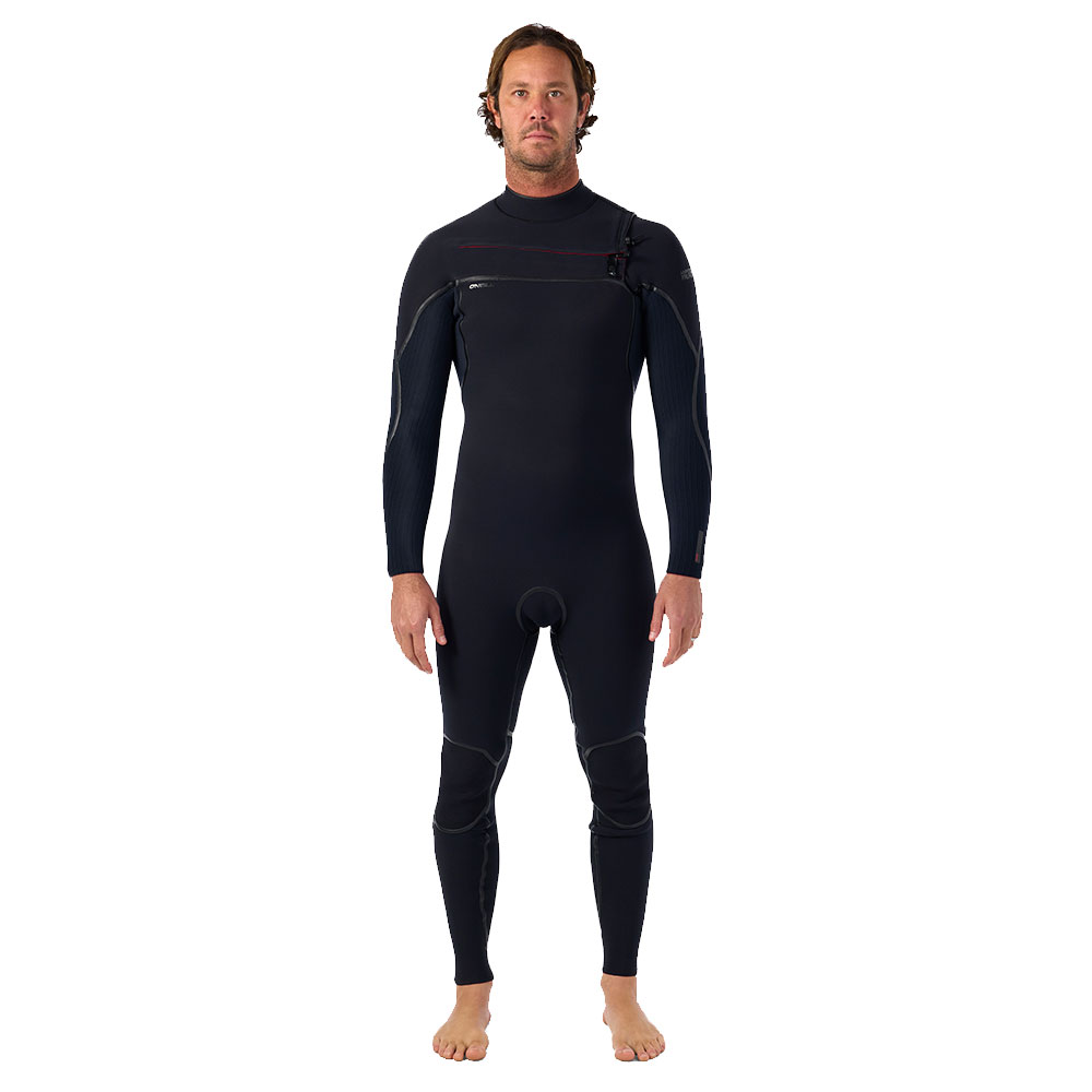 O'Neill Hyperfreak Fire 5/4mm+ Chest Zip Fullsuit - Black/Black