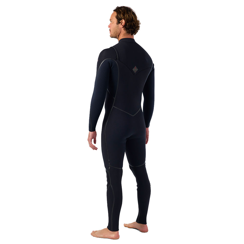 O'Neill Hyperfreak Fire 5/4mm+ Chest Zip Fullsuit - Black/Black