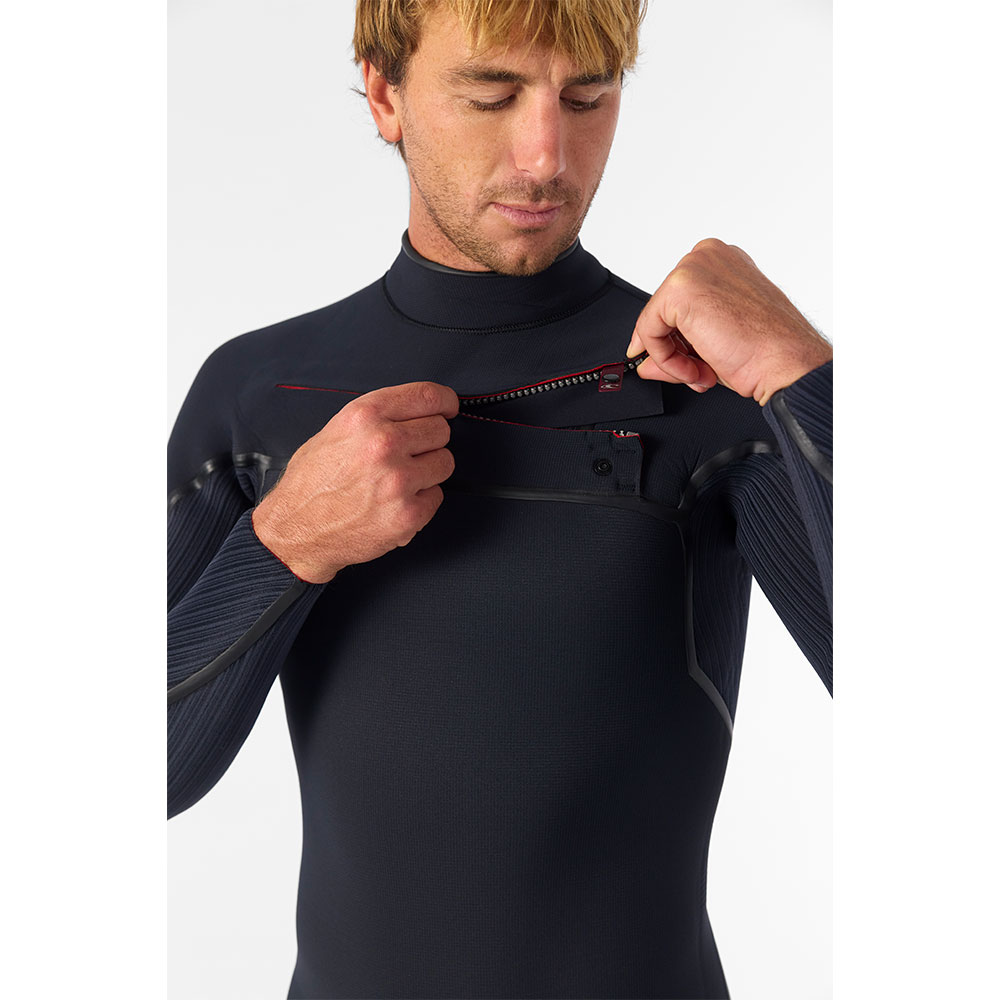O'Neill Hyperfreak Fire 5/4mm+ Chest Zip Fullsuit - Black/Black