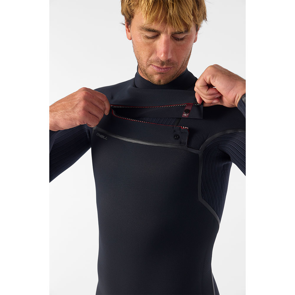 O'Neill Hyperfreak Fire 5/4mm+ Chest Zip Fullsuit - Black/Black