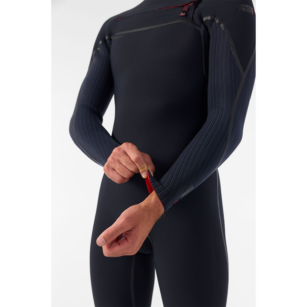 O'Neill Hyperfreak Fire 5/4mm+ Chest Zip Fullsuit - Black/Black