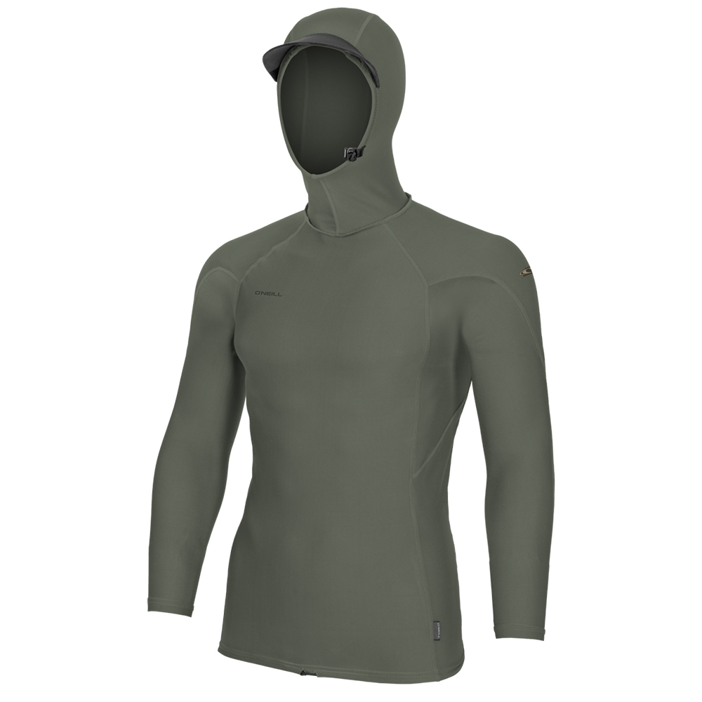 O'Neill Men's Hyperfreak Skins Long Sleeve Hooded Rash Vest - Chimera