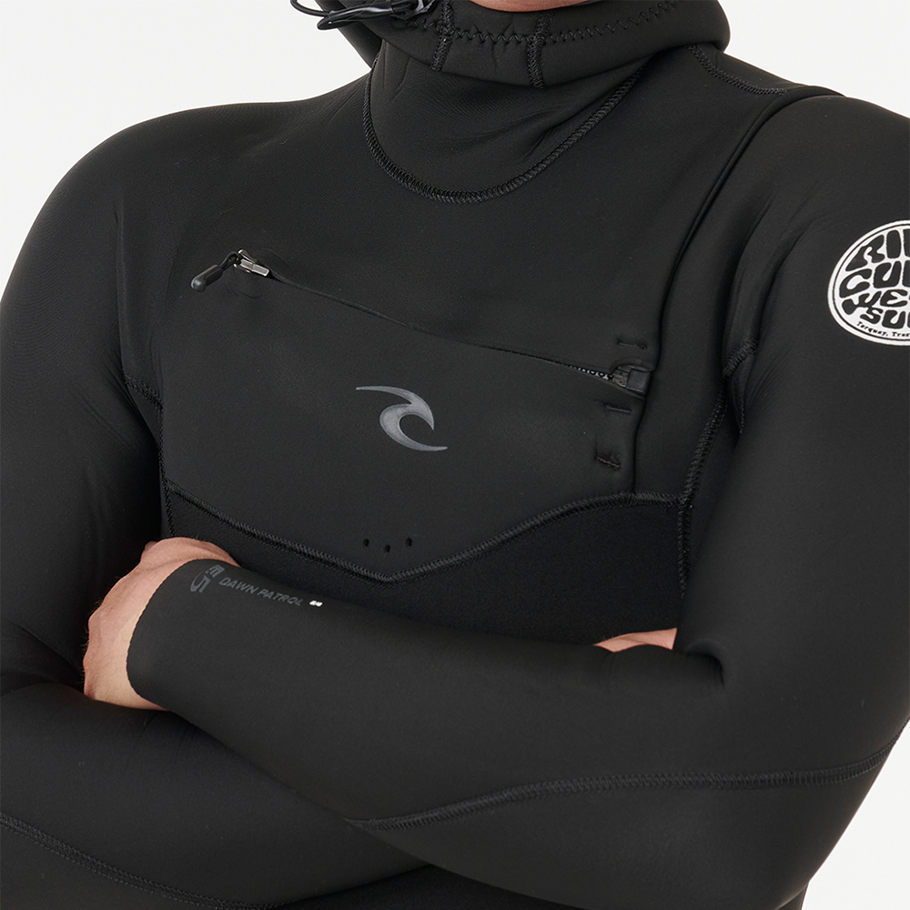 Rip Curl Dawn Patrol 5/4 Chest Zip Fullsuit Hooded Wetsuit - Image
