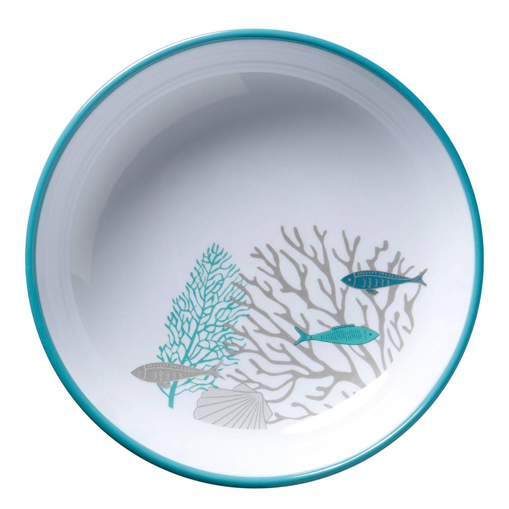 Coastal Melamine Non-Slip Deep Plate - Single - Image