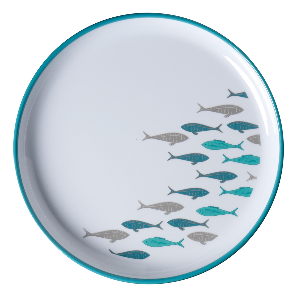 Coastal Melamine Non-Slip Dessert Plate - Single - Image