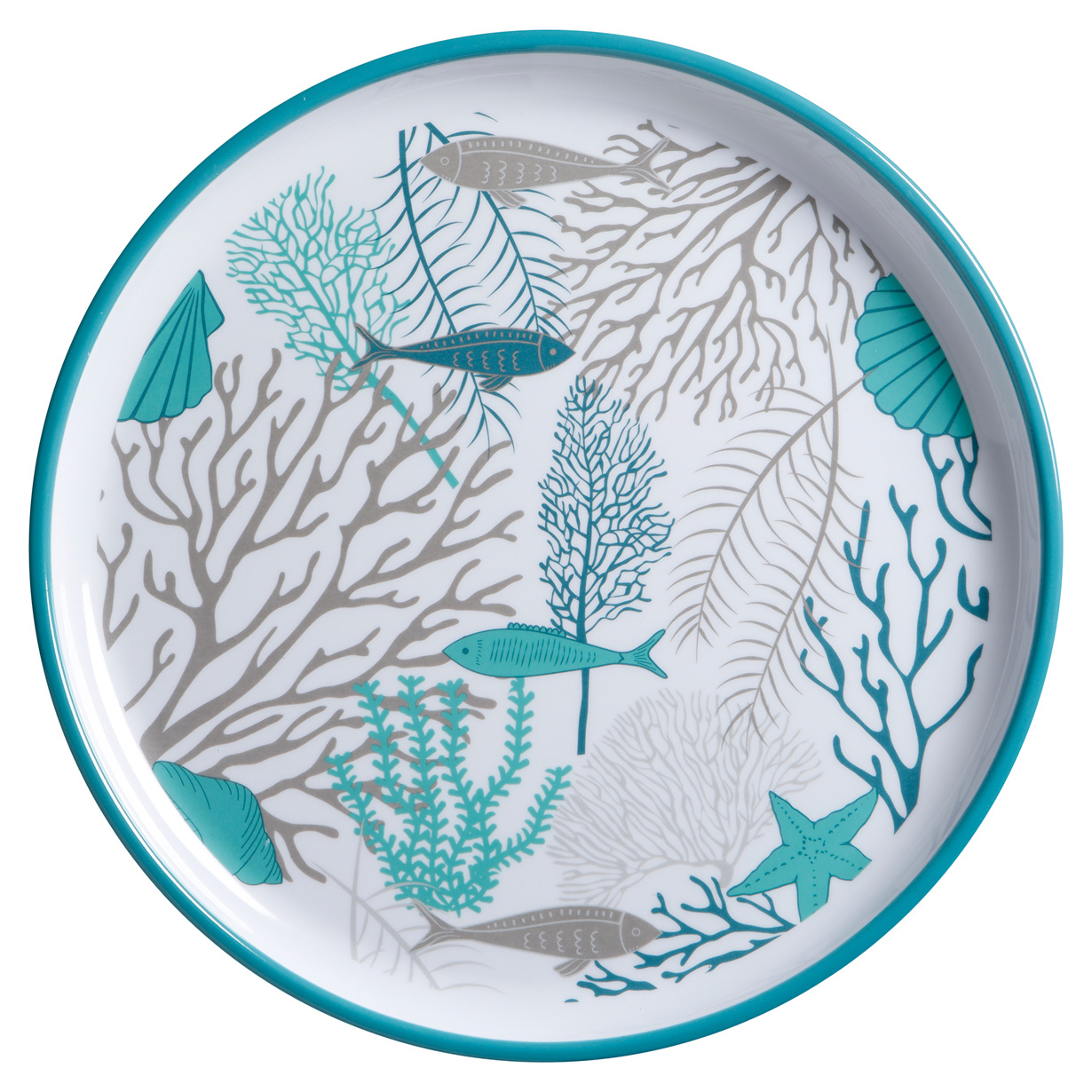 Coastal Melamine Non-Slip Dinner Plate - Single - Image