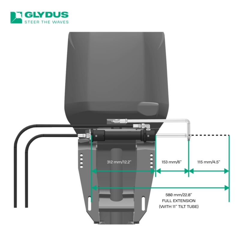 Glydus Hydraulic Steering Kit for Outboards up to 90 HP - Image