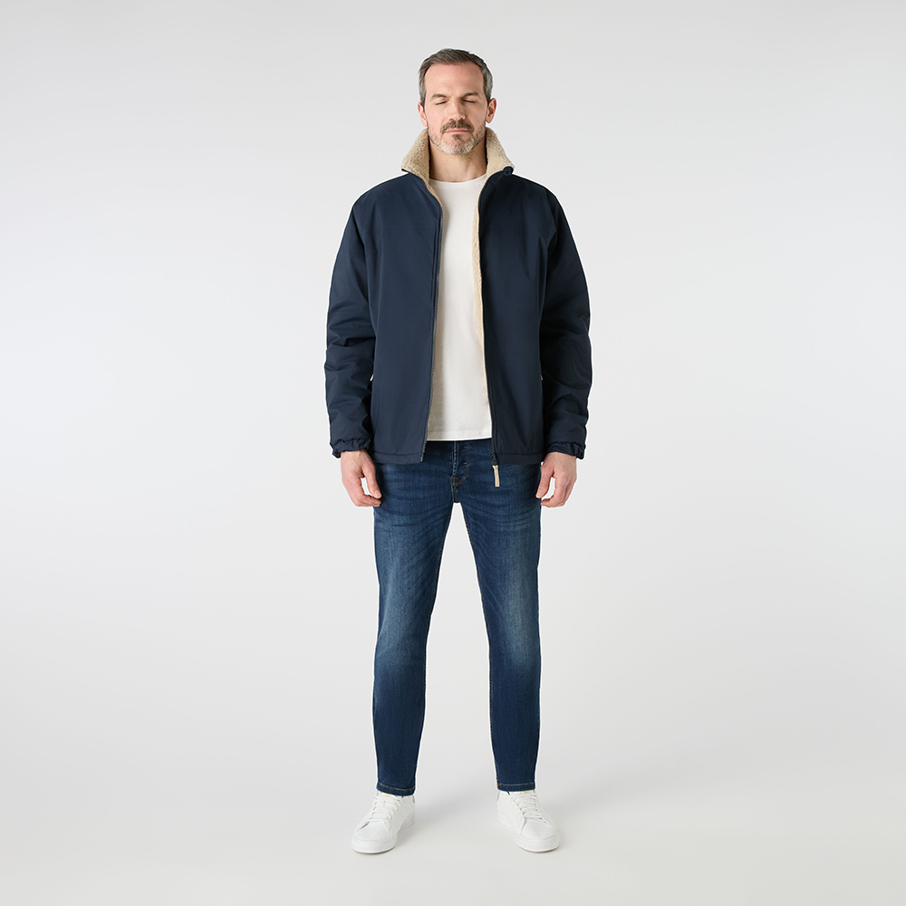Musto Snug Reversible Pile Jacket - Navy