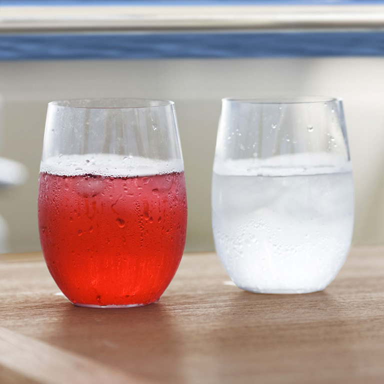 Non-Slip Beverage Glass (Plastic) Party Clear - Single - Image